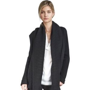 Vince black wool open front cardigan sweater jacket - XS